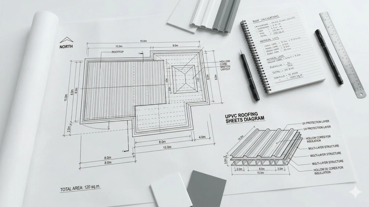 Cara Menghitung Kebutuhan Atap UPVC untuk Proyek (Anti Salah Hitung!)