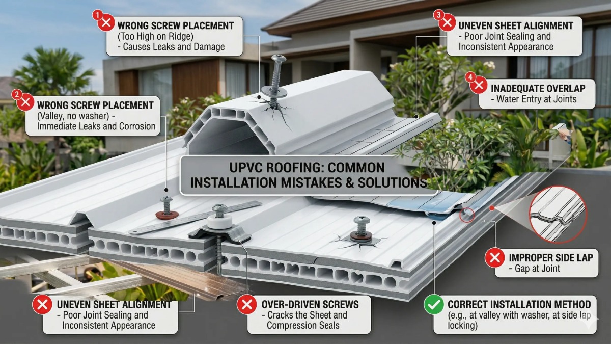 5 Kesalahan Saat Pasang Atap UPVC yang Harus Dihindari